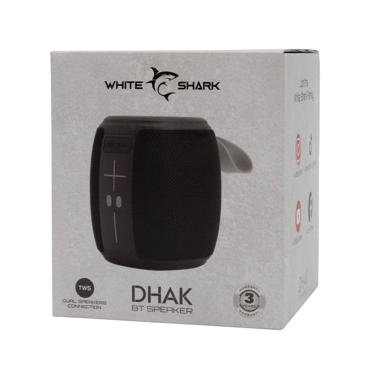 Speaker White Shark Bluetooth Dhak Black Анхоч